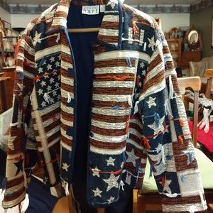 Karen Hart Americiana Jacket W/ Fringe   Heavy